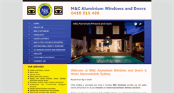 Desktop Screenshot of mandcaluminiumwindows.com.au